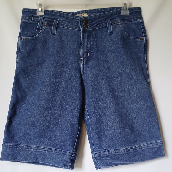 Artifact Pants - Artifact Womens Bermuda Moms Jean Shorts Size 10 Color Blue